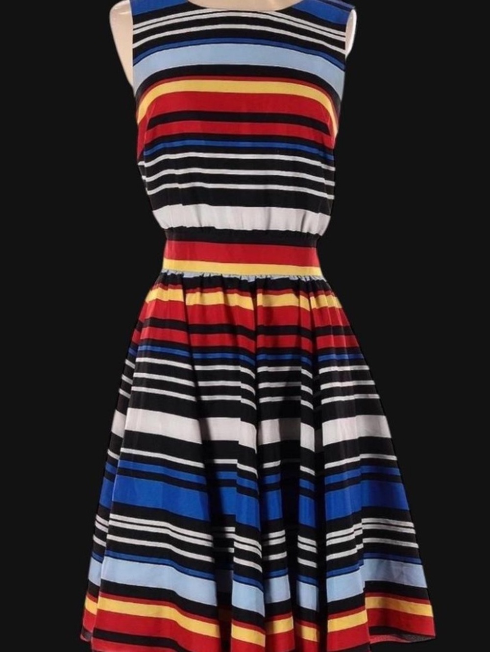 🎉🎉Vince Camuto Striped Multicolor Sleeveless Party Dress-Size 6